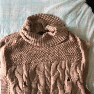 Beige poncho sweater